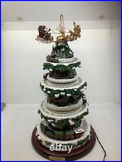 Vintage Thomas Kinkade Wonderland Express Animated Ceramic Christmas Tree Villag
