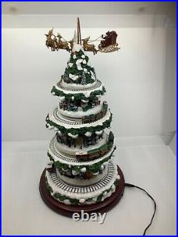 Vintage Thomas Kinkade Wonderland Express Animated Ceramic Christmas Tree Villag