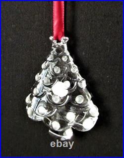 Vintage Tiffany & Co Glass Christmas Tree Ornament Germany /w Box/ Pouch Unused