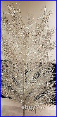 Vintage Tinsel Feather Lavsan Christmas Tree Wood Framed 120cm 4ft Boxed