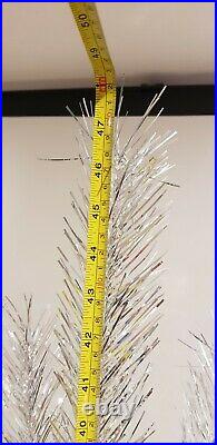 Vintage Tinsel Feather Lavsan Christmas Tree Wood Framed 120cm 4ft Boxed