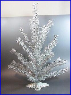Vintage Tinsel silver Frosty White vinyl 2½ feet 76 cm. Christmas tree alluminum