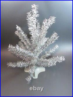 Vintage Tinsel silver Frosty White vinyl 2½ feet 76 cm. Christmas tree alluminum