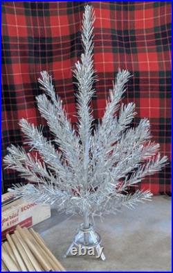 Vintage Tomar Imperial Economy 4 ft Aluminum Christmas Tree With 33 Branches