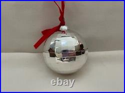 Vintage Towle Silversmiths Sterling Silver Faceted Ball Christmas Tree Ornament