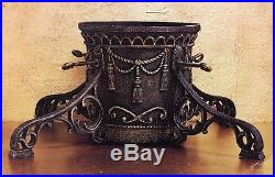 Vintage Traditions Cast Iron Christmas Tree Stand very ornate 7 trunk Capacity