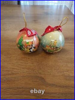 Vintage Two Christmas Balls For The Christmas Tree Motrix 1995