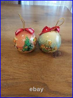 Vintage Two Christmas Balls For The Christmas Tree Motrix 1995