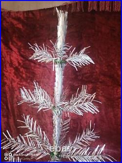 Vintage USSR CHRISTMAS TREE. Aluminum color 4.6 Ft very rare box