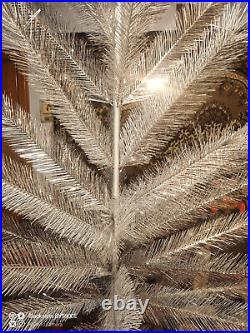 Vintage USSR CHRISTMAS TREE. Aluminum color 4.7 Ft very rare box! New