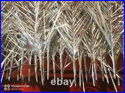 Vintage USSR CHRISTMAS TREE. Aluminum color 4Ft very rare box