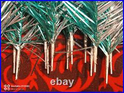 Vintage USSR artificial CHRISTMAS TREE Green and aluminum color! 4.2Ft