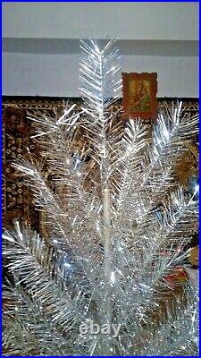 Vintage USSR artificial christmas tree. Aluminum color. 47in. Very rare