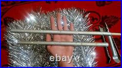 Vintage USSR artificial christmas tree. Aluminum color. 47in. Very rare