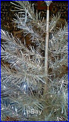 Vintage USSR artificial christmas tree. Aluminum color. 51in. Very rare