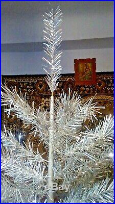 Vintage USSR artificial christmas tree. Aluminum color. 51in. Very rare