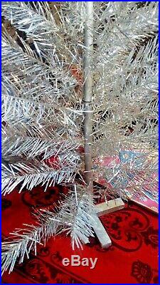 Vintage USSR artificial christmas tree. Aluminum color. 51in. Very rare