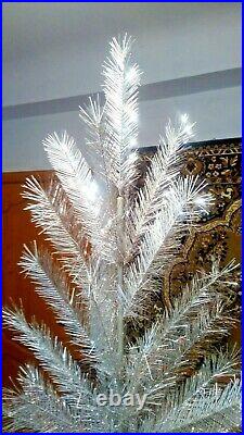 Vintage USSR artificial christmas tree. Aluminum color. 51in. Very rare