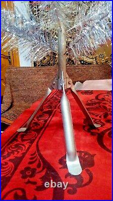 Vintage USSR artificial christmas tree. Aluminum color 55in very rare