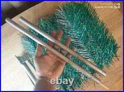 Vintage USSR artificial christmas tree Emerald and aluminum color! 4Ft Box! New
