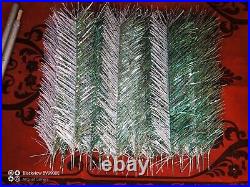 Vintage USSR artificial christmas tree Green and aluminum color! 4Ft Box