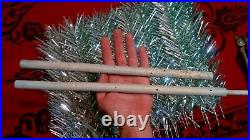 Vintage USSR artificial christmas tree. Luminum+Green color. 47in. Very rare