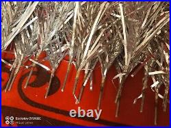 Vintage USSR christmas tree. Aluminum color 4.1ft very rare. 80s. Box