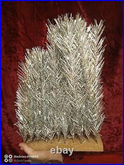 Vintage USSR christmas tree. Aluminum color 4.1ft very rare. 80s. Box