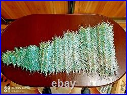 Vintage USSR christmas tree greenish auminum color 4.6ft Box