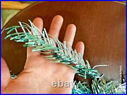 Vintage USSR christmas tree greenish auminum color 4.6ft Box