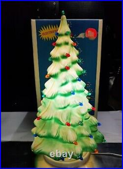 Vintage Union Products Blow Mold Christmas Tree 22 Illuminated with Orig Box EUC