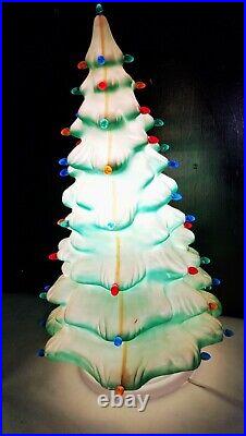 Vintage Union Products Blow Mold Christmas Tree 22 Illuminated with Orig Box EUC