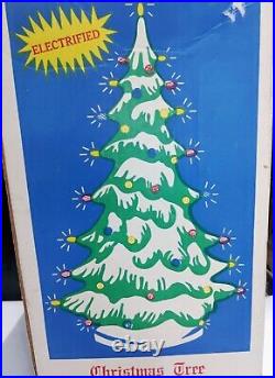 Vintage Union Products Blow Mold Christmas Tree 22 Illuminated with Orig Box EUC
