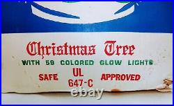 Vintage Union Products Blow Mold Christmas Tree 22 Illuminated with Orig Box EUC