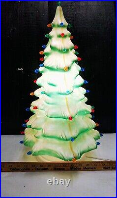 Vintage Union Products Blow Mold Christmas Tree 22 Illuminated with Orig Box EUC