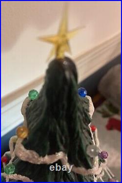 Vintage Unique Hand painted Ceramic Christmas Tree With Nativity Scene. Hobbyist