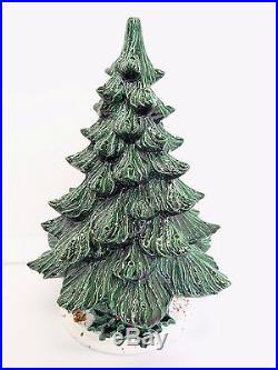 Vintage Used 1981 Electric Ceramic Christmas Tree Light Up Decorative Light