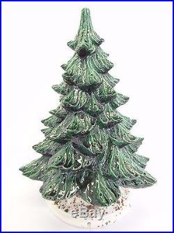 Vintage Used 1981 Electric Ceramic Christmas Tree Light Up Decorative Light