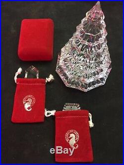 Vintage WATERFORD CRYSTAL CHRISTMAS TREE And ORNAMENTS Damage Free Beautys Wow