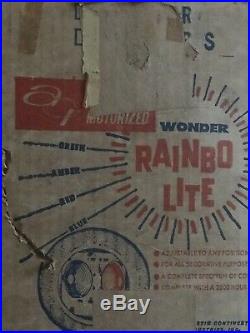 Vintage WONDER Rainbo Lite Color Wheel Aluminum Christmas Tree Eames Era RARE