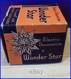 Vintage WONDER STAR MATCHLESS CHRISTMAS TREE LIGHT. With Box, Works, Blue& Crystal