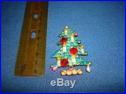 Vintage Weiss 6 Candle Christmas Tree Pin/Brooch