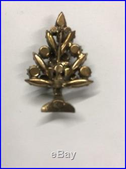 Vintage Weiss Brooch Christmas Tree Three Candles