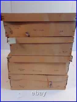 Vintage West Germany Glass Christmas Tree Ornaments Light Blue 48 Ornaments