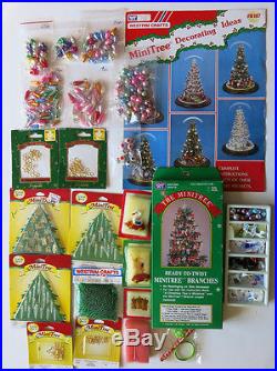 Vintage Westrim Bead Christmas Tree Kit Miniature Ornaments Miniature Lights