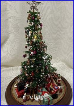 Vintage Westrim Glass Beaded Christmas Tree Mini Ornaments Personal Lights Rare