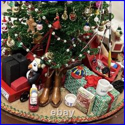 Vintage Westrim Glass Beaded Christmas Tree Mini Ornaments Personal Lights Rare