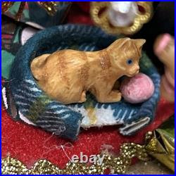 Vintage Westrim Glass Beaded Christmas Tree Mini Ornaments Personal Lights Rare