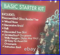 Vintage Westrim Glass Beaded Mini Christmas Tree Preassembled Basic Starter Kit