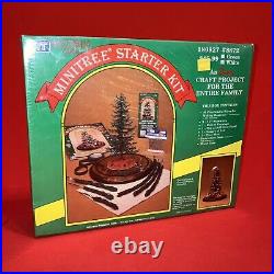 Vintage Westtrim 1985 White Minitree Starter Kit Mini Beaded Christmas Tree